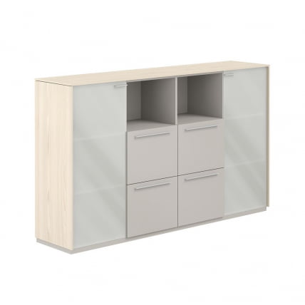 Шкаф средний с ящиками Атлас НЗ-0336.ЙН.ГС Ясень Наварра Серый камень / Atlas NZ-0336.YN.GS_0