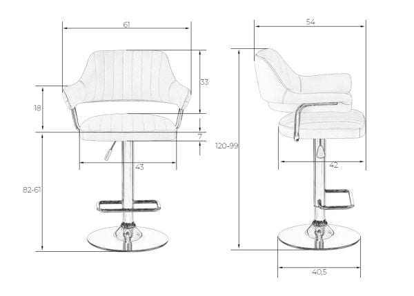 Стул барный ДОБРИН CХАРЛЙ (серый велюр (МДЖ9-75)) 2 шт / DOBRIN CHARLY (MJ9-75))_10
