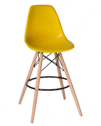 Стул барный ДОБРИН ДСВ БАР (ножки светлый бук, цвет сиденья желтый (Й-01)) 2 шт / DOBRIN DSW BAR (Y-01))_1