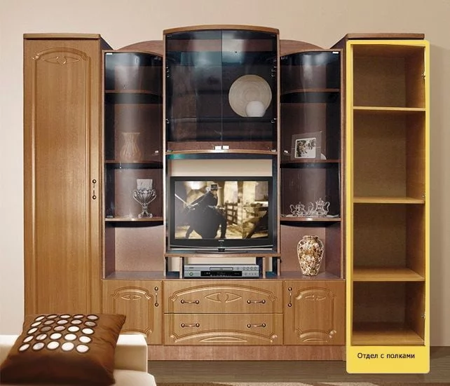 Стенка Александра 6 МДФ, Вишня Оксфорд_8