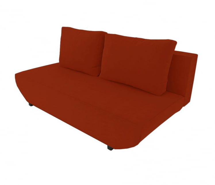 Диван Классик Мини без подлокотников (Берхоусе) Цвет фасада: Оранж Велюто 27; Тип: Прямой; Материал фасада: Металл/Велюр / (Berhouse)_0