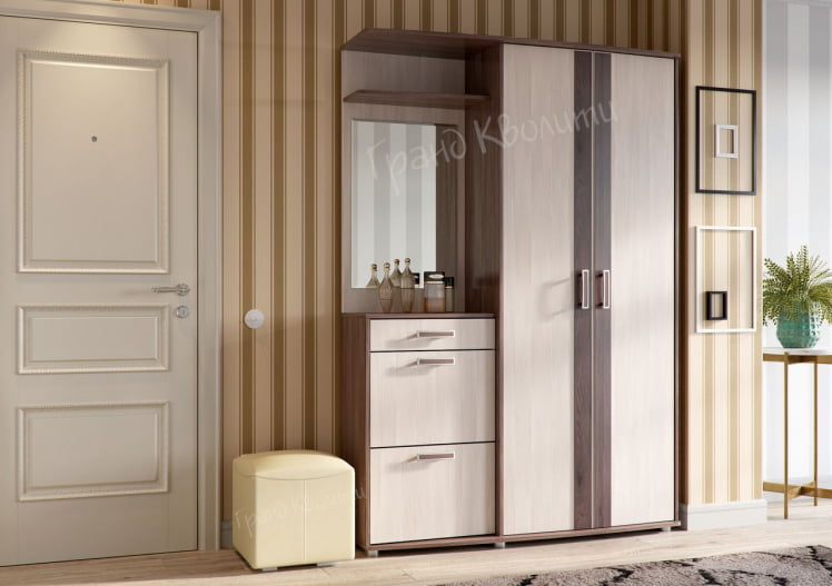 Прихожая Медея мини 2-3310 Бодега темная Бодега светлая / mini_0