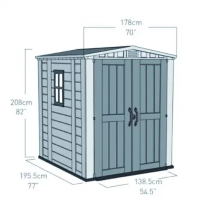 Сарай пластиковый ФАCТОР 6кс6 / FACTOR 6x6_1