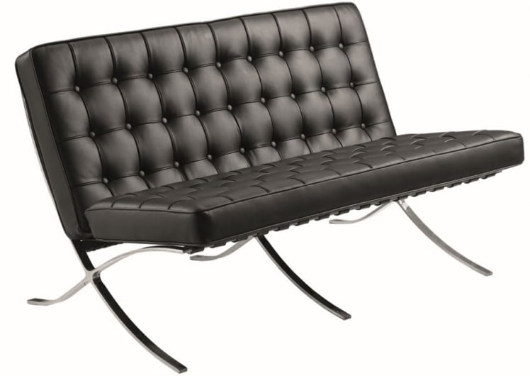 Диван двухместный Еверпроф Барселона - 2 экокожа Черный / Everprof Barcelona_0