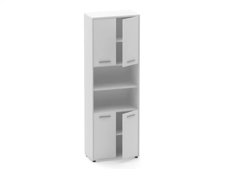 Шкаф 5 широкий закрытый с 2 -мя открытыми полками Дека 10.23.121 Белый / Deka_1