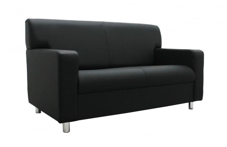 Диван офисный двойной Клерк 3 Черный Екотекс 3001 / Ecotex_0