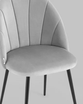 Стул для кухни Логан НЕВ велюр Светло-серый / NEW_7