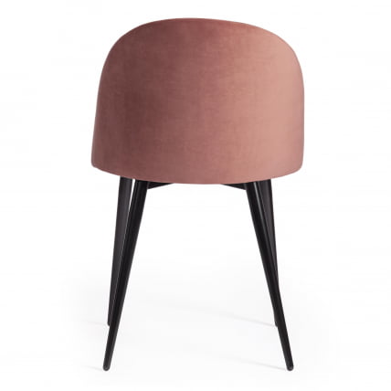 Стул МОНРО (мод. 710) ткань/металл, 56х51х80 см, высота до сиденья 47 см, коралловый баркхат 15 /черный / MONRO (mod. barkhat_3