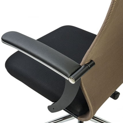 Кресло руководителя БРАБИКС ПРЕМИУМ Ултимате ЕКС-801 хром Черное/коричневое / BRABIX PREMIUM Ultimate EX-801_9