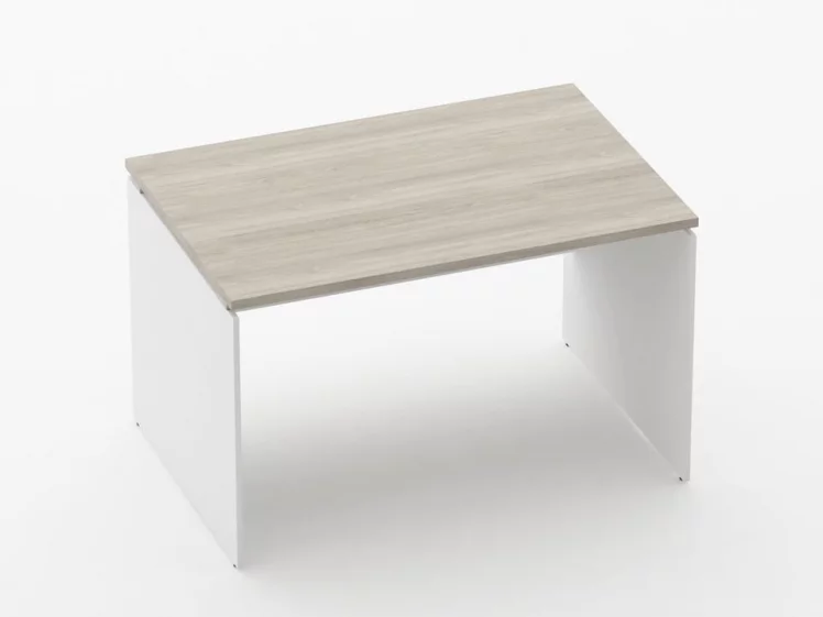 Стол прямой Дека ЛДСП каркас 75.08.12 Дуб Сантана светлый/Белый / Deka_0