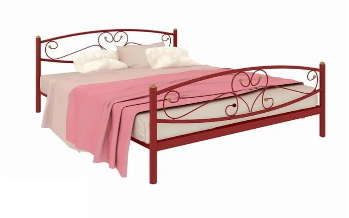 Кровать Каролина Плус 1600х2000 Красная / Plus_0