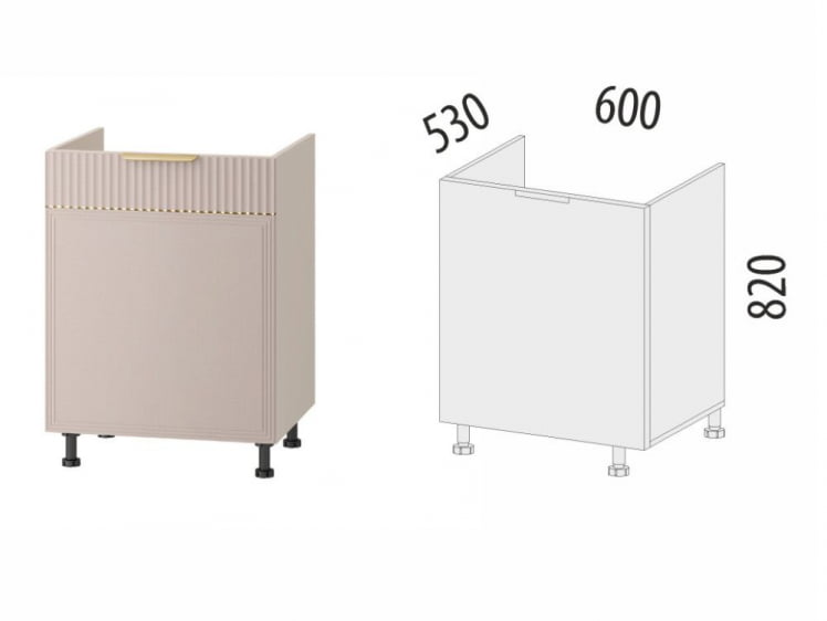 Напольный шкаф под мойку (лев/прав) Флоренция 107.73_5