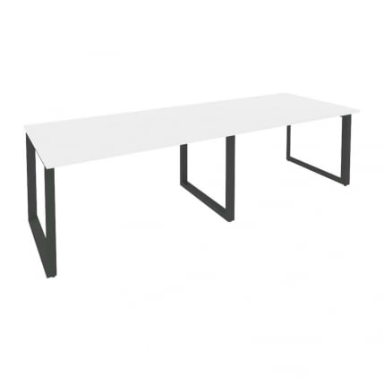 Стол переговорный (2 столешницы) ОНИКС О.МО-ПРГ-2.3 Белый Бриллиант/Антрацит / ONIX O.MO-PRG-2.3_0