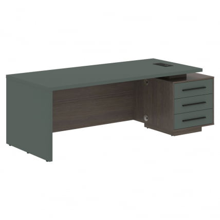 Стол руководителя правый ВЕЛИОН ВCТ 2290 Р Нефрит Дуб Сильвер / VELION VCT R_0