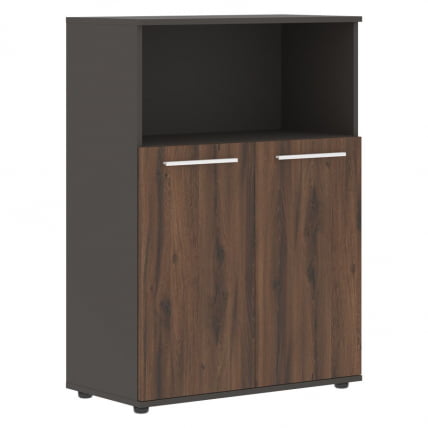 Шкаф с глухими малыми дверьми ЕДИС ЕМCС 85.3 Дуб Денвер темный Белый Мокко / EDIS EMCS_0