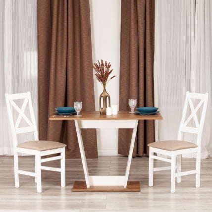 Стол обеденный ТИБИ Л нераздвижной ЛДСП (18 мм), 68,6 х 110 х 75 см, Дуб Канзас/Пепел / TIBI L_6