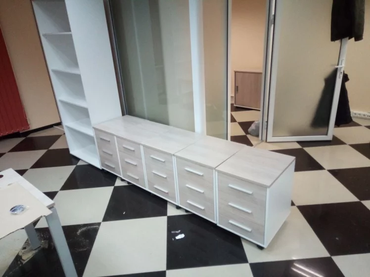 Тумба подкатная Дека 9.05.01 Дуб Сантана светлый/Белый / Deka_16