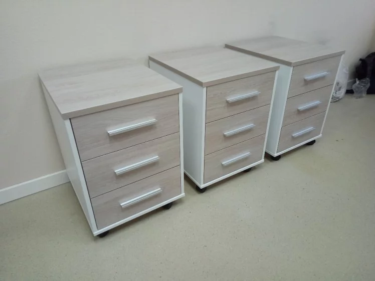 Тумба подкатная Дека 9.05.01 Дуб Сантана светлый/Белый / Deka_7