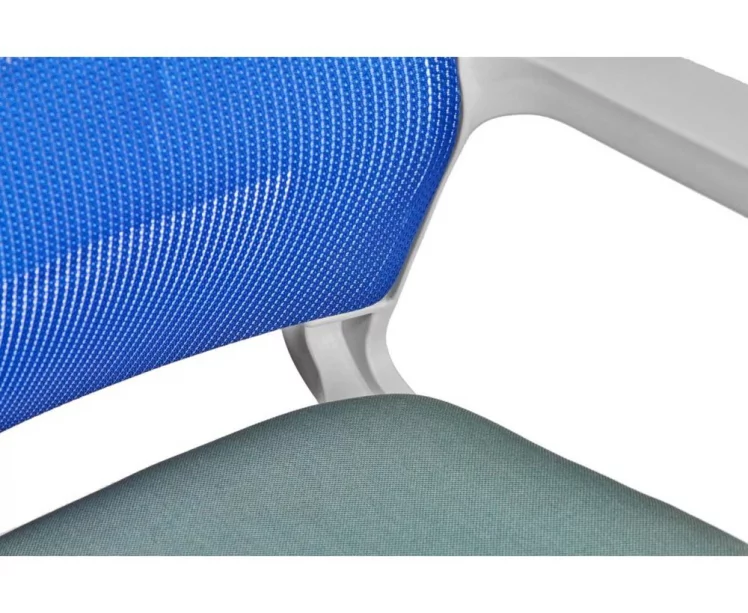 Кресло офисное Бит ЛБ белый пластик Синий / LB_4