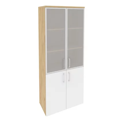 Шкаф высокий широкий ОНИКС О.СТ-1.2Р Тиквуд Светлый/Белый / ONIX O.ST-1.2R_0