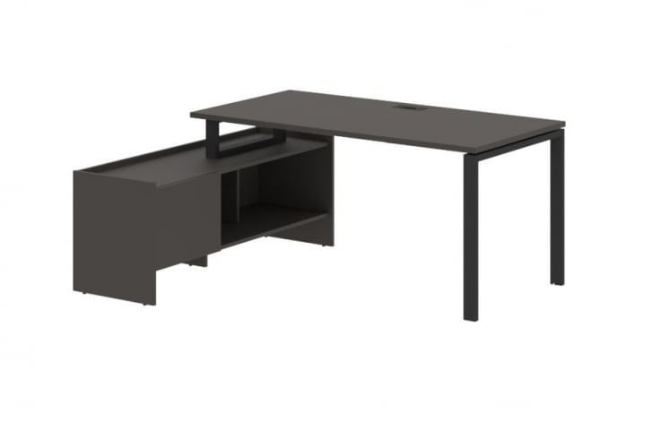 Стол с тумбой ЕДИС ЕУCТ 17814 Мокко Черный / EDIS EUCT_0