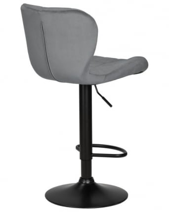 Стул барный ДОБРИН БАРНИ БЛАCК (серый велюр (МДЖ9-75)) 2 шт / DOBRIN BARNY BLACK (MJ9-75))_5