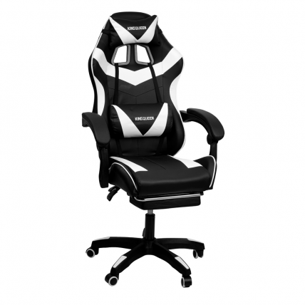 Кресло 088 цвет черный/белый с массажем 088-блаcк-вхите-масс / 088-black-white-mass_0