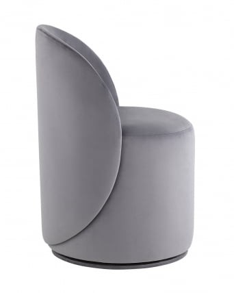 Пуф Лореен вращающийся велюр Серый / Loreen_2