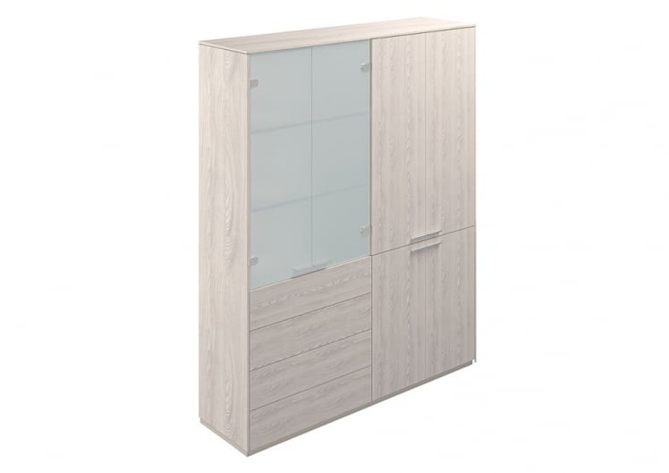 Шкаф высокий двойной Атлас НЗ-0301+НЗ-0312.ЙН.ЙН Ясень Наварра / Atlas NZ-0301+NZ-0312.YN.YN_0