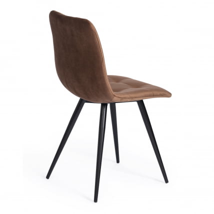 Стул CХИЛЛЙ (мод. 7095-1) ткань/металл, 45кс53х88 см, высота до сиденья 50 см, коричневый баркхат 12/черный / CHILLY (mod. 45x53х88 barkhat_2
