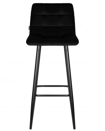 Стул барный ДОБРИН НИCОЛЕ (черные матовые ножки, черный велюр (108-77)) / DOBRIN NICOLE_5