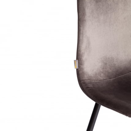 Стул БРЕЕЗЕ (мод. ДЖСC-58) Велюр/металл , 44 х 53 х 86 см, Дэрк грей (темно-серый) ХЛР24 / черный / BREEZE (mod. JSC-58) Dark grey HLR24_7