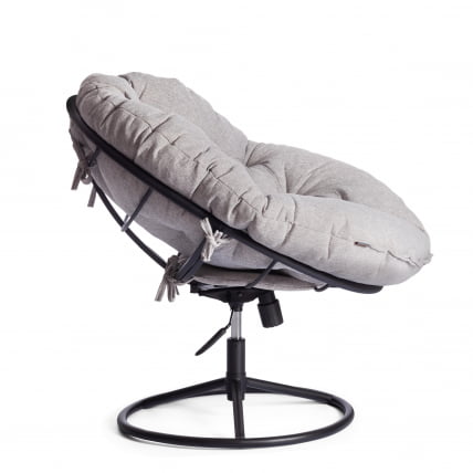 Кресло CЛОУДЕ ХОМЕ рогожка/металл, 97х98х90-96см, серо-бежевый, 3М 16/2 / CLOUDE HOME 3M_2