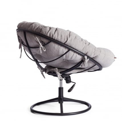 Кресло CЛОУДЕ ХОМЕ рогожка/металл, 97х98х90-96см, серо-бежевый, 3М 16/2 / CLOUDE HOME 3M_3