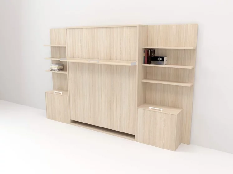 Кровать-трансформер Смарт 1 откидная с полками К 1600 Венге_0