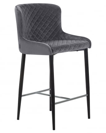 Стул полубарный ДОБРИН CХРИСТИАН 65 Темно-серый велюр В108-91 / DOBRIN CHRISTIAN V108-91_1