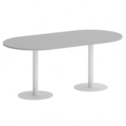 Стол овальный ХОМЕ ОФФИCЕ ВР.СП-5-180.1 Серый/Белый металл / HOME OFFICE VR.SP-5-180.1_0