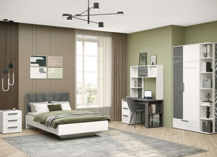 Шкаф для одежды с полками и штангой (лев/прав) Аляска 502.01_6