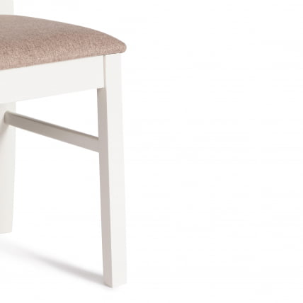 Стул Гермес/ Хермес дерево гевея, 43х49х94см, Иворй вхите, ткань серая (ТМ-164) / Hermes Ivory white, (TM-164)_7