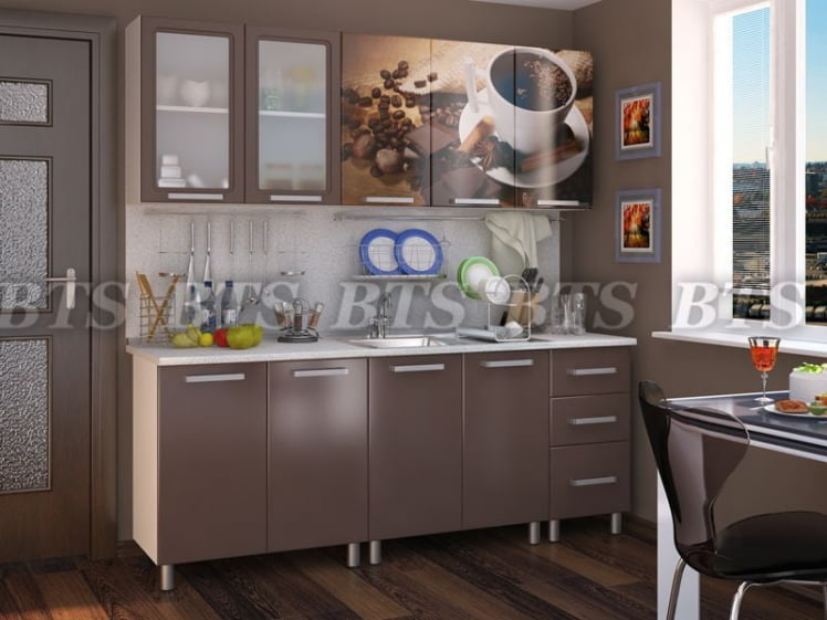 Кухня 2,0 м Люкс Шоколад_0