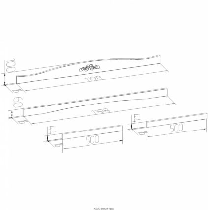 Карниз АДЕЛЕ 52 Дуб Сонома/Орех шоколадный (спальня) / ADELE_1
