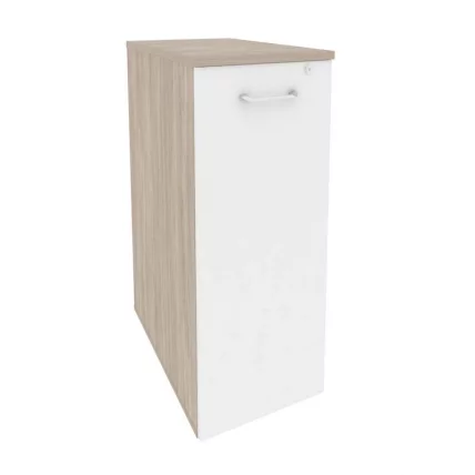 Тумба высокая выдвижная приставная / опорная ОНИКС О.ВТПО-7 Дуб Аттик/Белый / ONIX O.VTPO-7_0