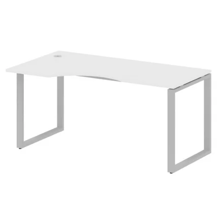 Стол криволинейный левый на О-образном м/к МЕТАЛ СЙСТЕМ БО.СА-1 Л Белый/Серый / METAL SYSTEM_0