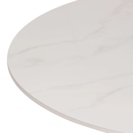 Стол обеденный Тулип/Тулип столешница керамика (глянцевая) / опоры металл, белый/белый, 90х75 см / Tulip/Тулип_2