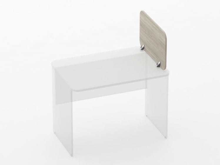 Экран разделительный прямой Глассй 5.14.06 Дуб сантана светлый / Glassy_0