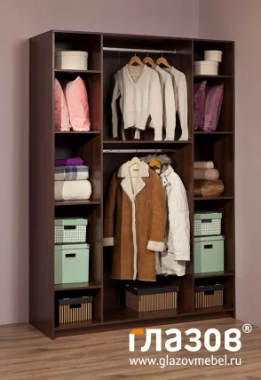 Шкаф для одежды и белья Шерлоcк 60 Орех шоколадный (спальня) / Sherlock_1