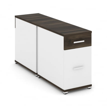 Тумба двухсторонняя опорная приставная с ящиком и распашным фасадом CОНCЕПТ CН.ДТГО-005 Б/В Дуб Мали Белый бриллиант Белый / CONCEPT CN.DTGO-005 B/W_0