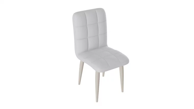 Стул Франк ДП 2-17 Капучино матовый Кожзам белый_0