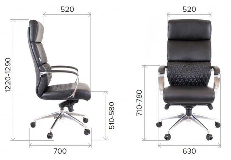 Кресло для руководителя Еверпроф Пресидент Экожа Черный / Everprof President_8