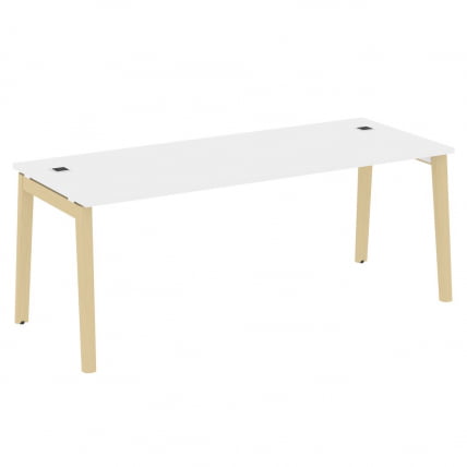 Стол рабочий руководителя ОНИКС ВООД ОВ.СРР-6.8 Белый Бриллиант/Светлый / ONIX WOOD OW.SRR-6.8_0